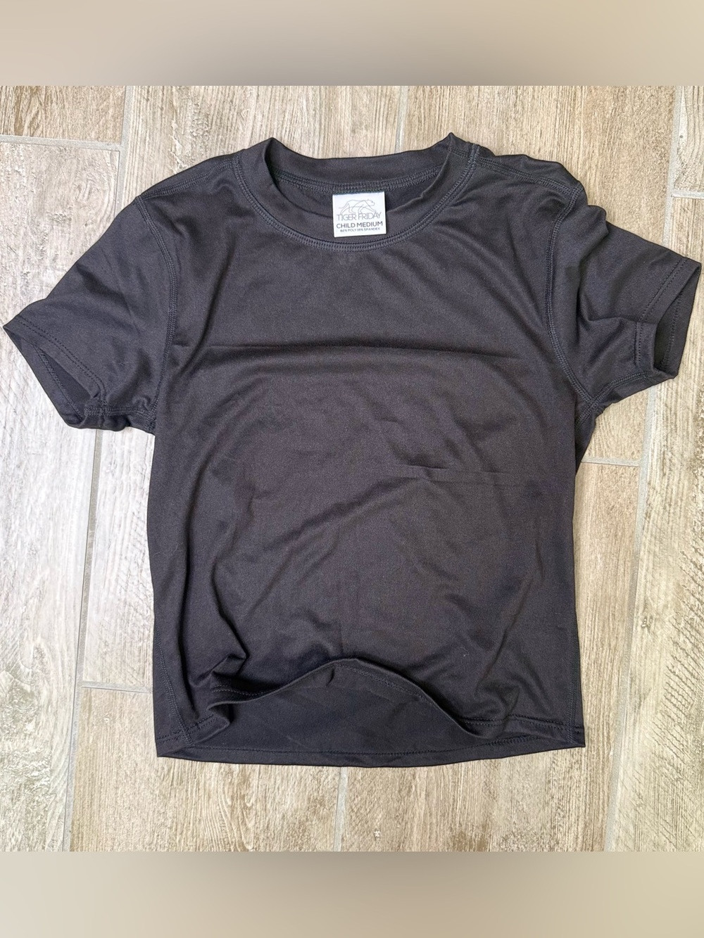 Tiger Friday set of 2 Black Crewneck Tees - one short sleeved one long sleeved